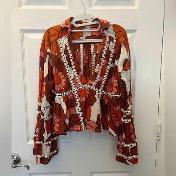 ! DODO BAR OR Nell Tassel blouse sz M - Picture 1 of 4
